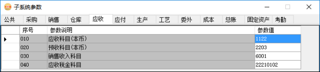 erp系統管理-應收款管理系統參數